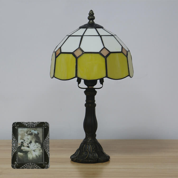 Designer-Tischlampe – Handgefertigtes Tiffany-Glas in verschiedenen Farben