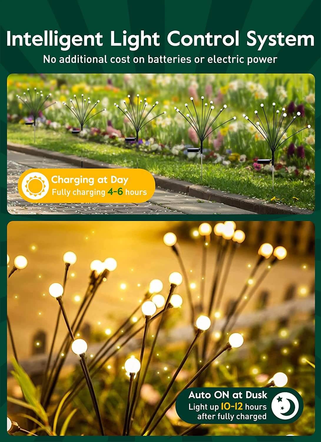 Solar-LED-Gartenleuchte – Außenbeleuchtung mit modernem weißem Licht