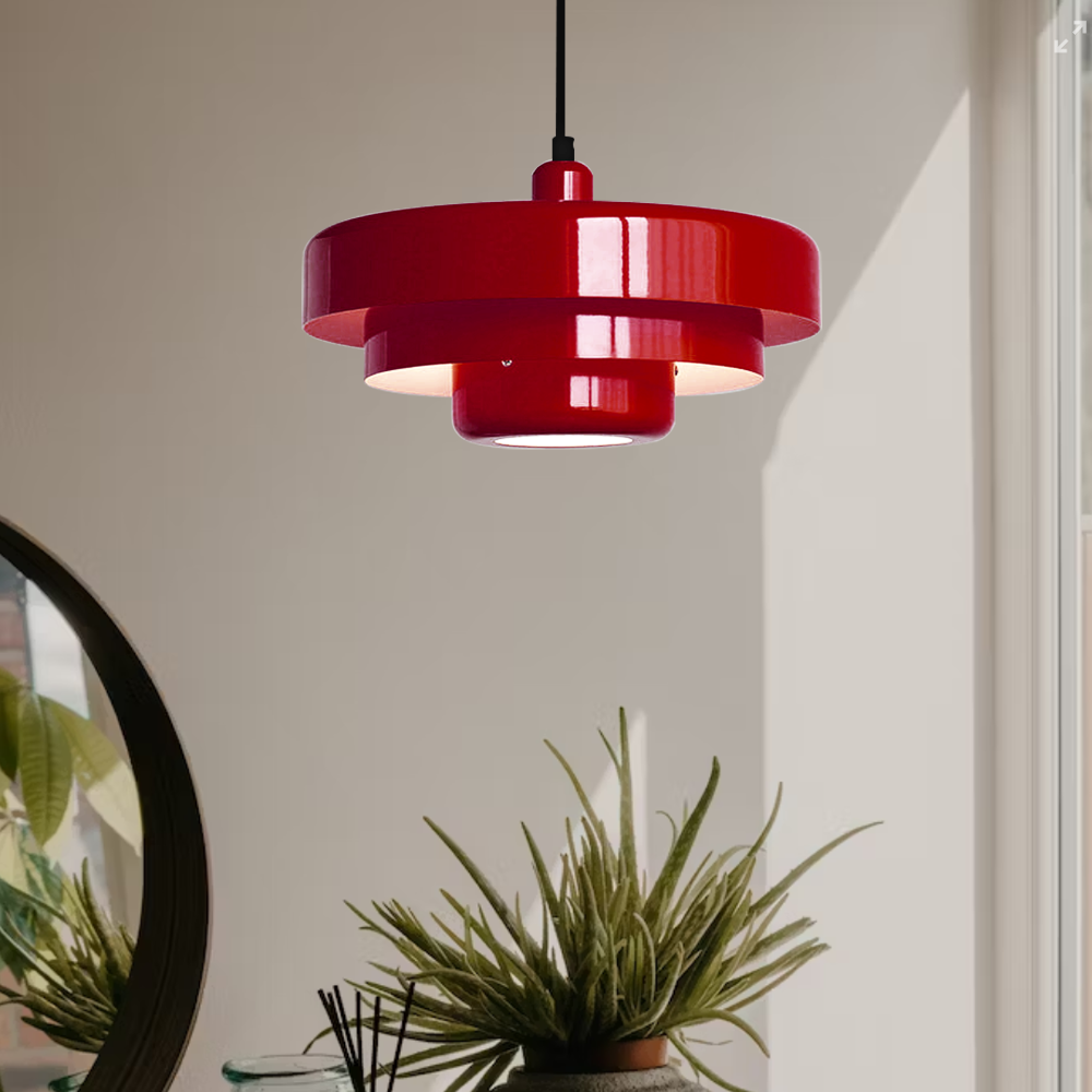 Runde stilvolle Eisen-Pendelleuchte – elegantes Industrial-Design für Zuhause und Küche
