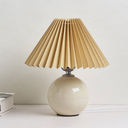 Moderne Keramik-Tischlampe mit Stoffschirm – erhältlich in vielen Farben