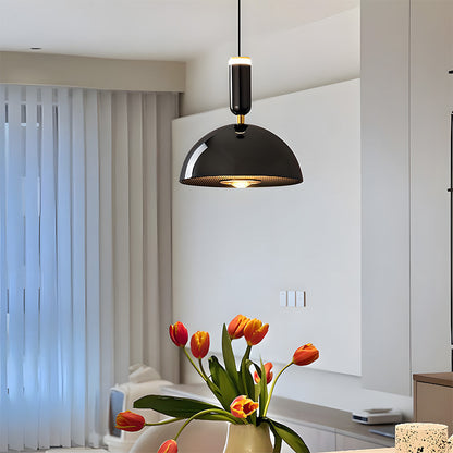 Skandinavische moderne LED-Pendelleuchte – Buntglas-Design mit minimalistischem Rahmen