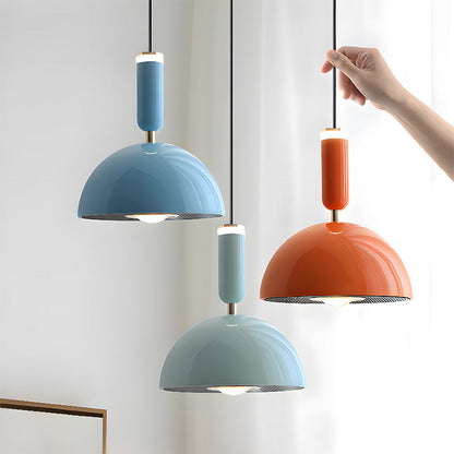 Skandinavische moderne LED-Pendelleuchte – Buntglas-Design mit minimalistischem Rahmen