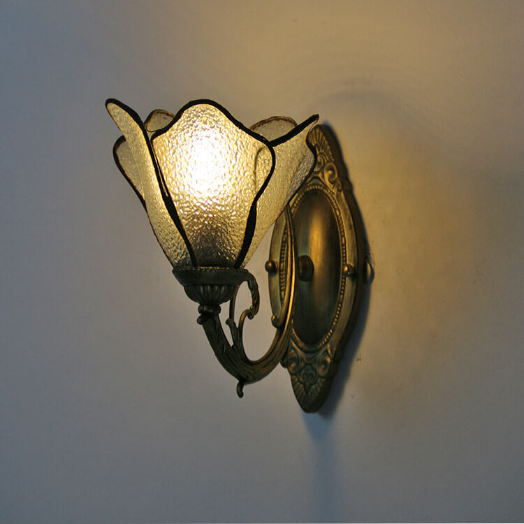 Design-Wandleuchte aus Glas und Eisen – mehrere Farben