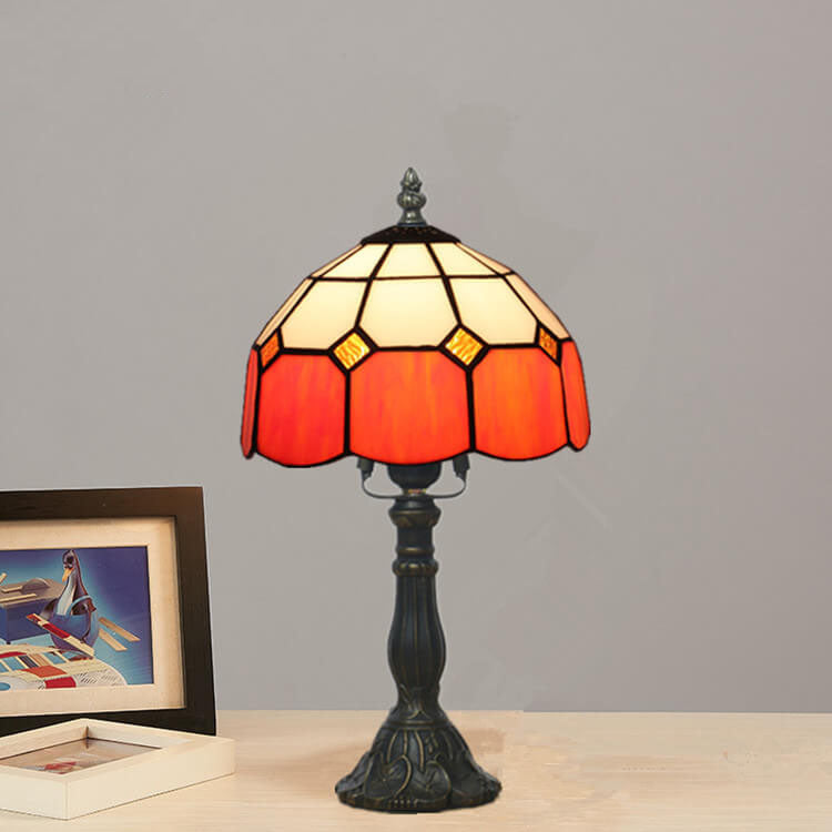 Designer-Tischlampe – Handgefertigtes Tiffany-Glas in verschiedenen Farben