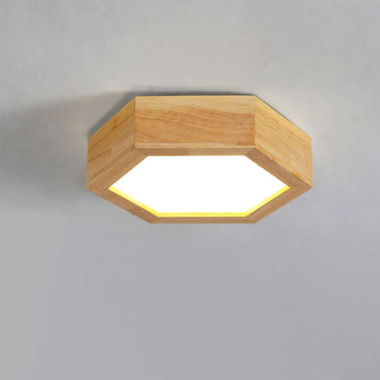 Moderne Japandi-Holz-Deckenleuchte LED – 1/2/3 Spots