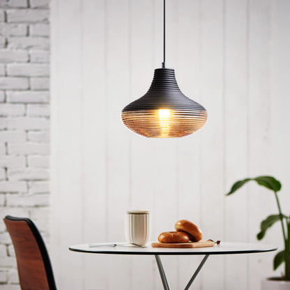 Moderne Glas-Pendelleuchte in Transparent oder Schwarz