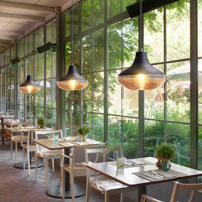 Moderne Glas-Pendelleuchte in Transparent oder Schwarz
