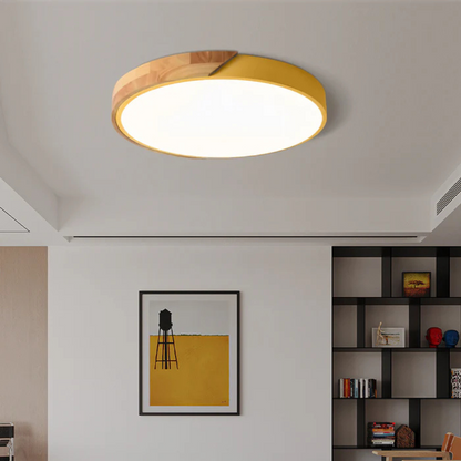 Skandinavische LED-Deckenlampe aus Holz und Acryl – Modernes Minimalismus-Design
