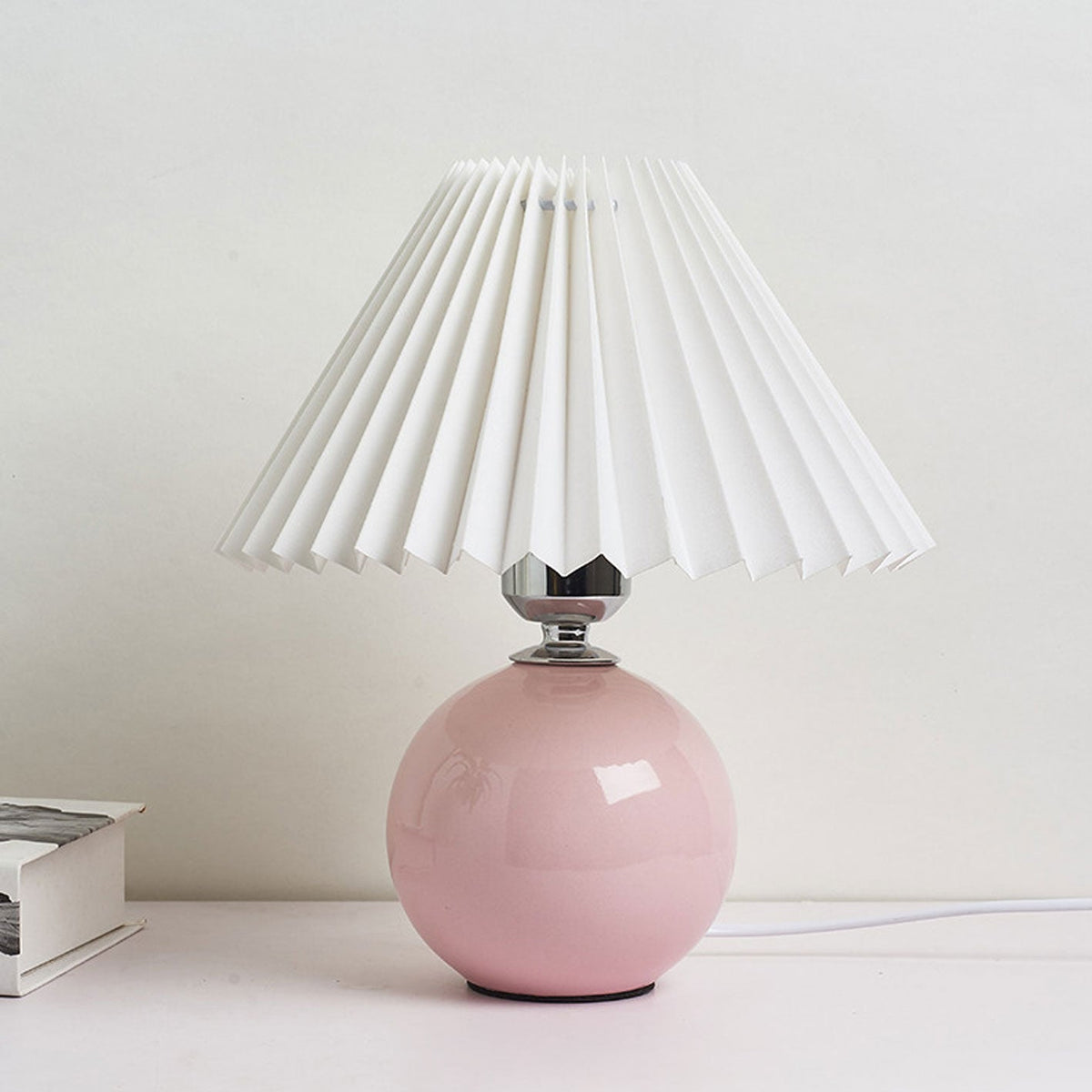 Moderne Keramik-Tischlampe mit Stoffschirm – erhältlich in vielen Farben