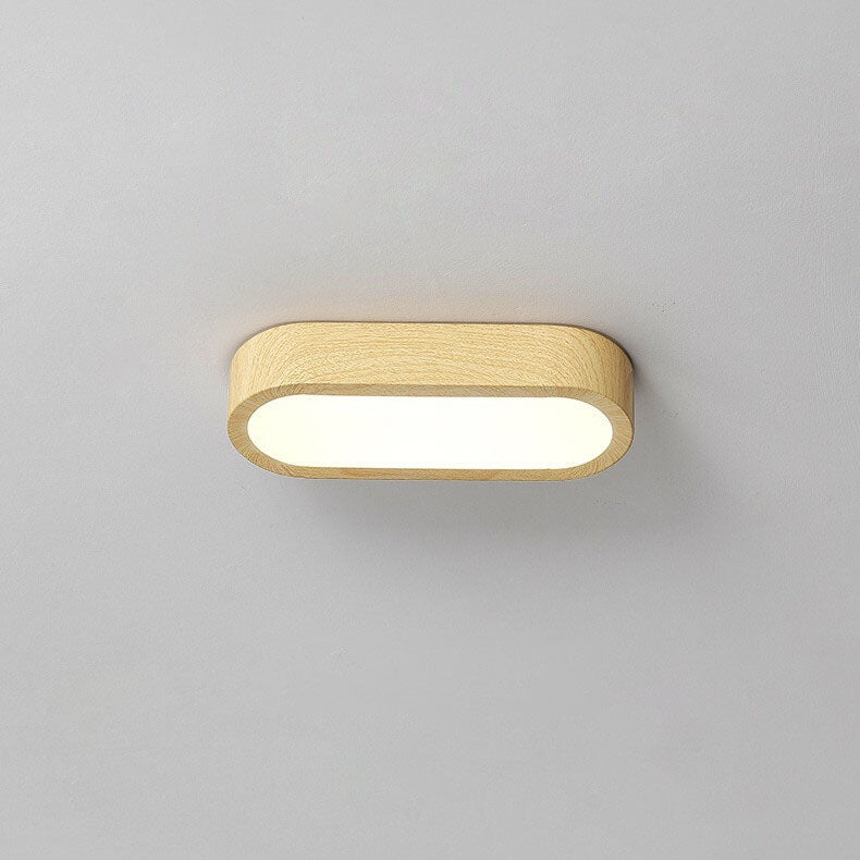 Moderne Holz-Deckenleuchte – Eschen-/Nussholz-Optik – LED 8W