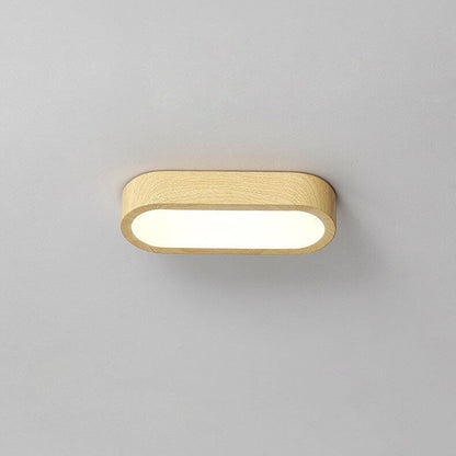 Moderne Holz-Deckenleuchte – Eschen-/Nussholz-Optik – LED 8W
