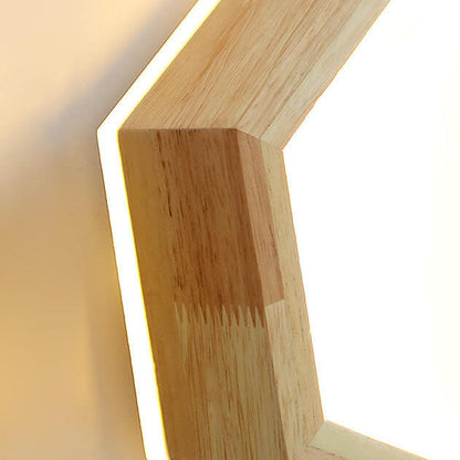 Moderne Japandi-Holz-Deckenleuchte LED – 1/2/3 Spots