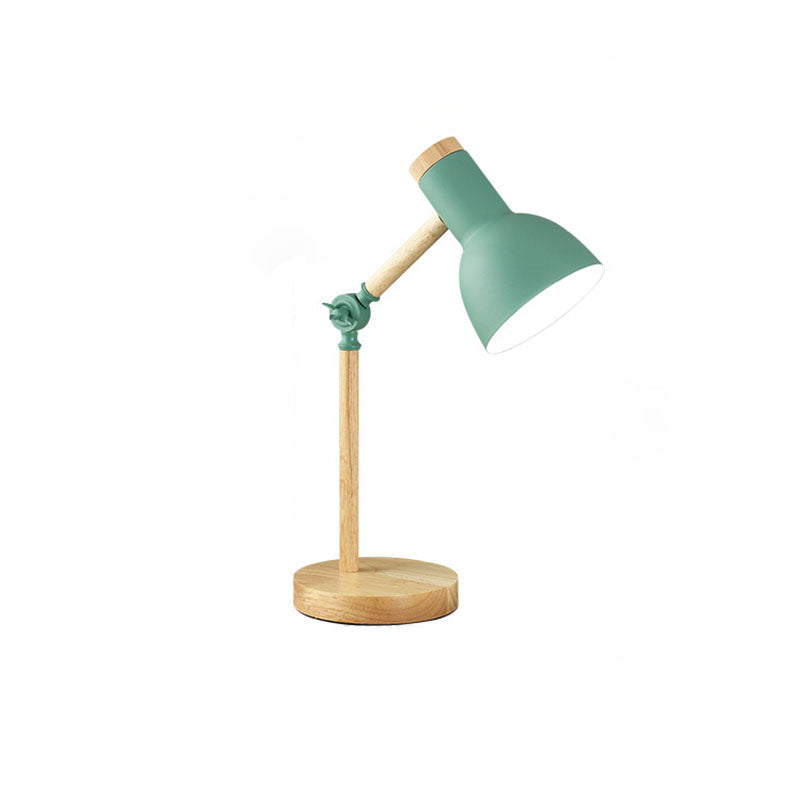 Skandinavische Tischlampe aus Holz und Eisen – viele Farben