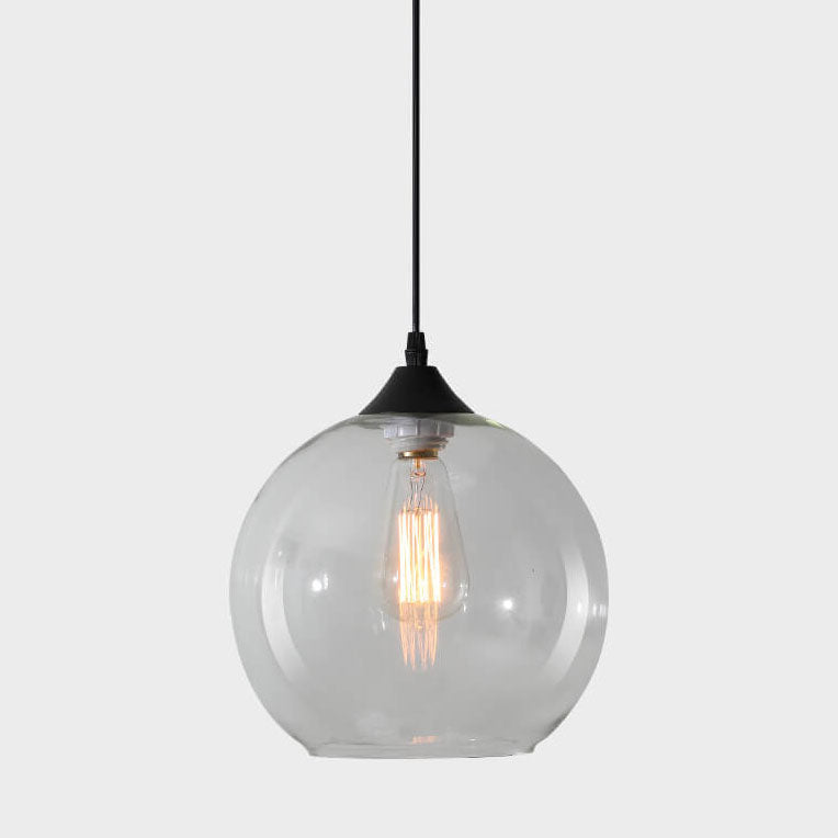 Moderne Glas-Pendelleuchte in mehreren Farben mit kugelförmigem Design
