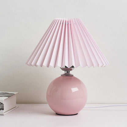 Moderne Keramik-Tischlampe mit Stoffschirm – erhältlich in vielen Farben