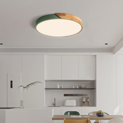 Skandinavische LED-Deckenlampe aus Holz und Acryl – Modernes Minimalismus-Design
