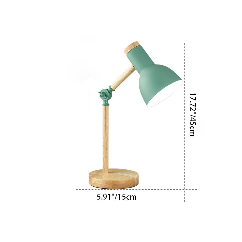 Skandinavische Tischlampe aus Holz und Eisen – viele Farben