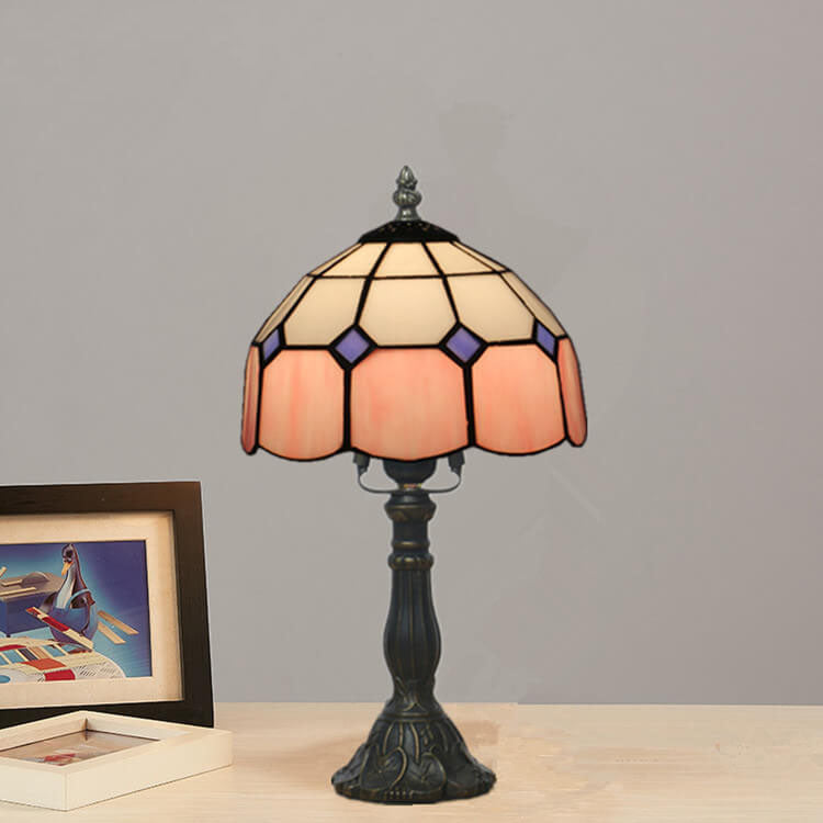 Designer-Tischlampe – Handgefertigtes Tiffany-Glas in verschiedenen Farben
