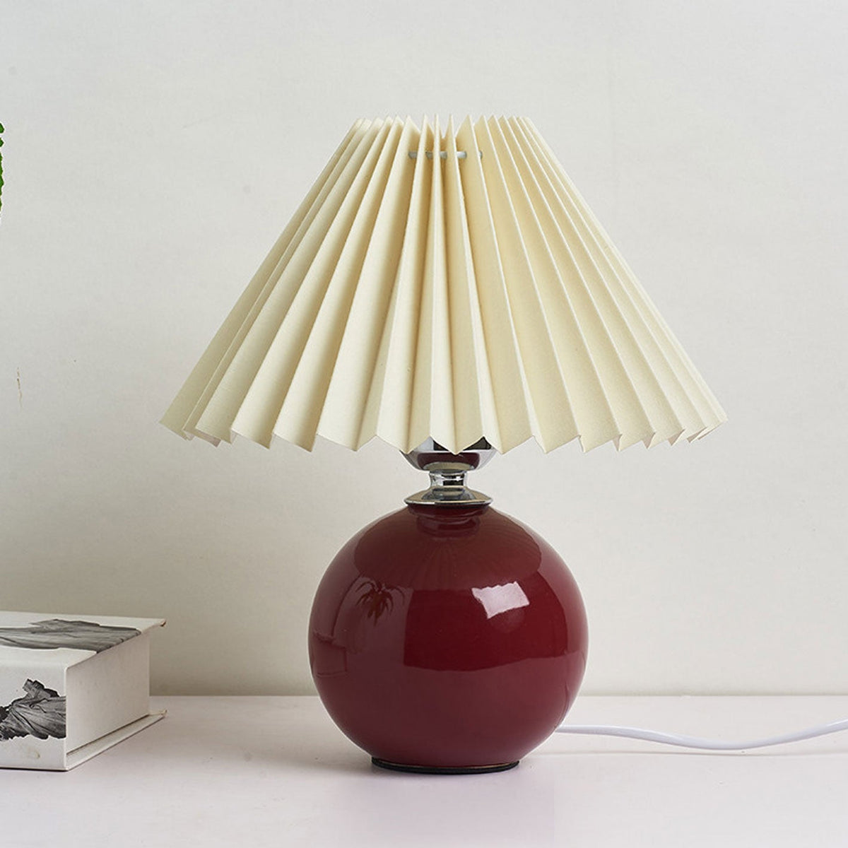 Moderne Keramik-Tischlampe mit Stoffschirm – erhältlich in vielen Farben