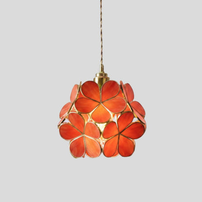 Vintage Glas-Hängeleuchte Tiffany – Bunt, Handgefertigtes Design