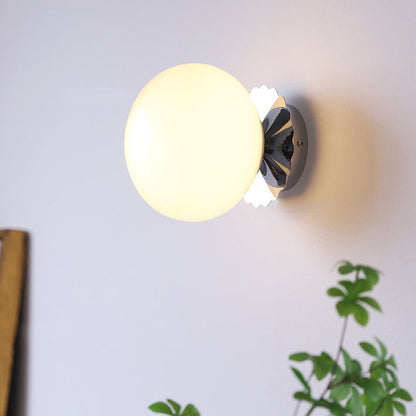Moderne Wandlampe aus Glas und Eisen – erhältlich in Rosa, Beige und Weiß
