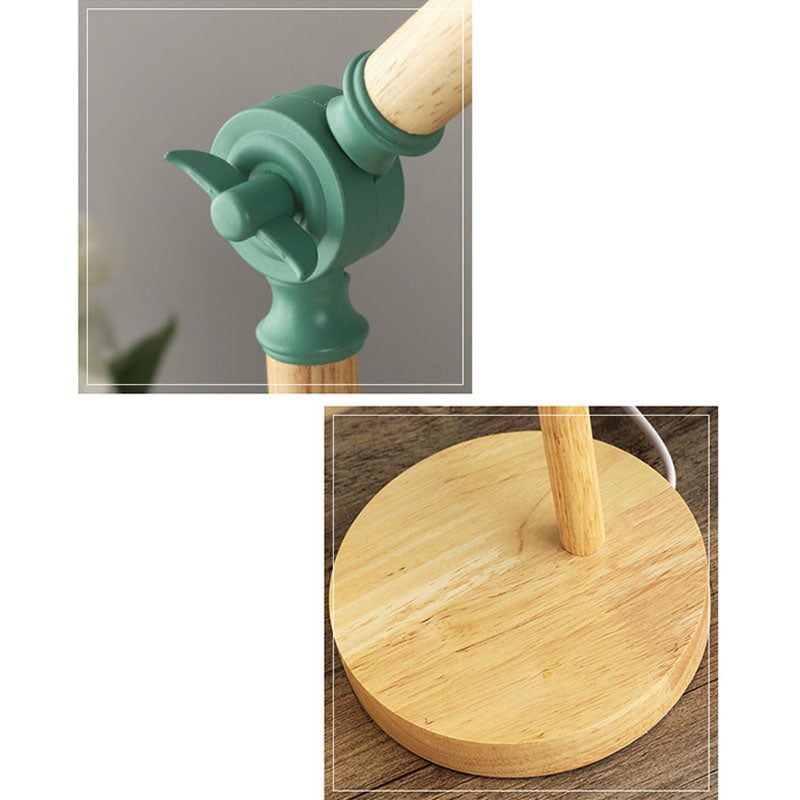 Skandinavische Tischlampe aus Holz und Eisen – viele Farben