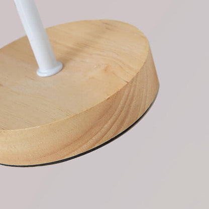 Skandinavische moderne Holz-Tischlampe mit integrierter LED – USB-Anschluss
