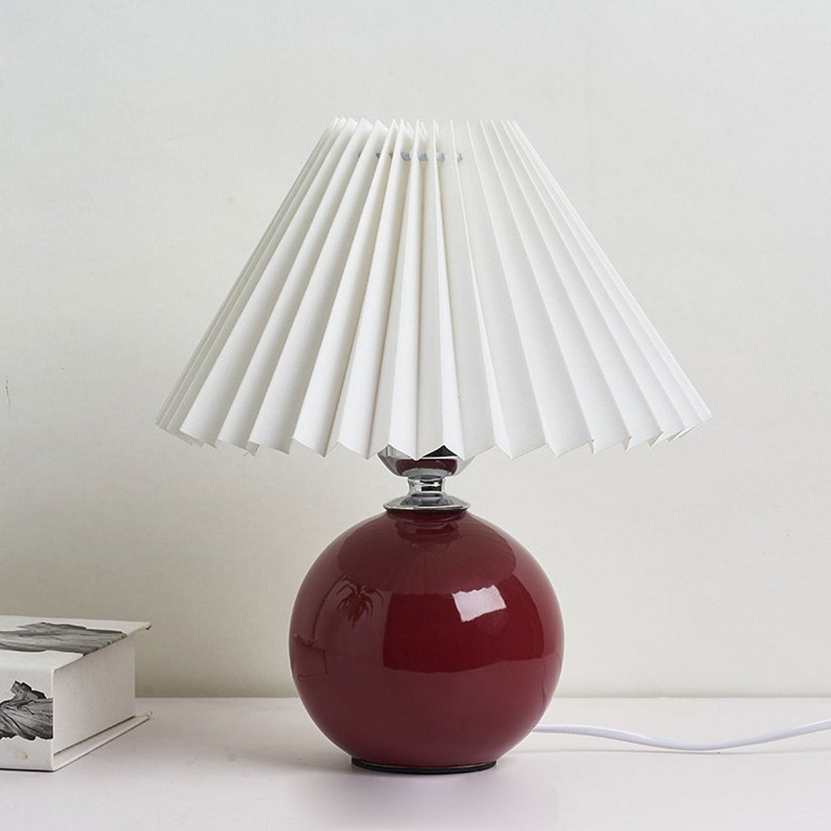 Moderne Keramik-Tischlampe mit Stoffschirm – erhältlich in vielen Farben