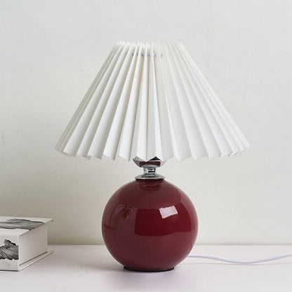 Moderne Keramik-Tischlampe mit Stoffschirm – erhältlich in vielen Farben