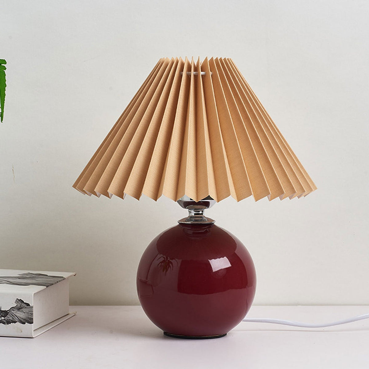 Moderne Keramik-Tischlampe mit Stoffschirm – erhältlich in vielen Farben