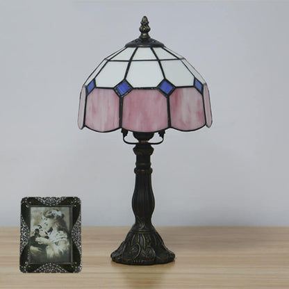 Designer-Tischlampe – Handgefertigtes Tiffany-Glas in verschiedenen Farben