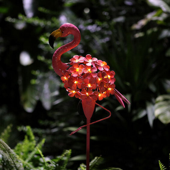Solar-LED-Gartenleuchte Flamingo – Rosa – (1 LED)
