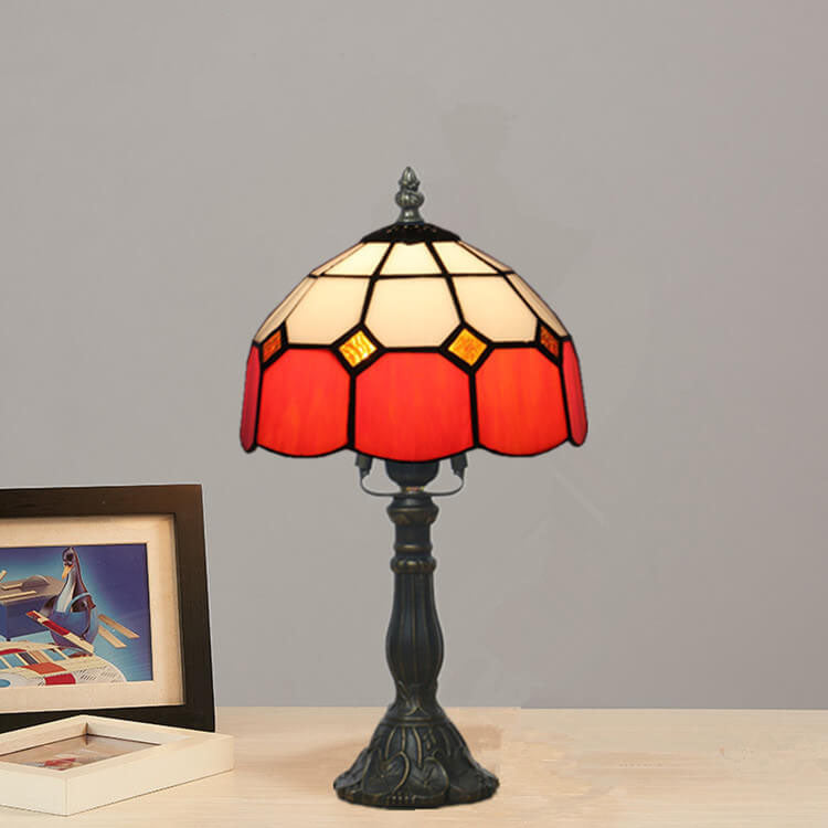 Designer-Tischlampe – Handgefertigtes Tiffany-Glas in verschiedenen Farben