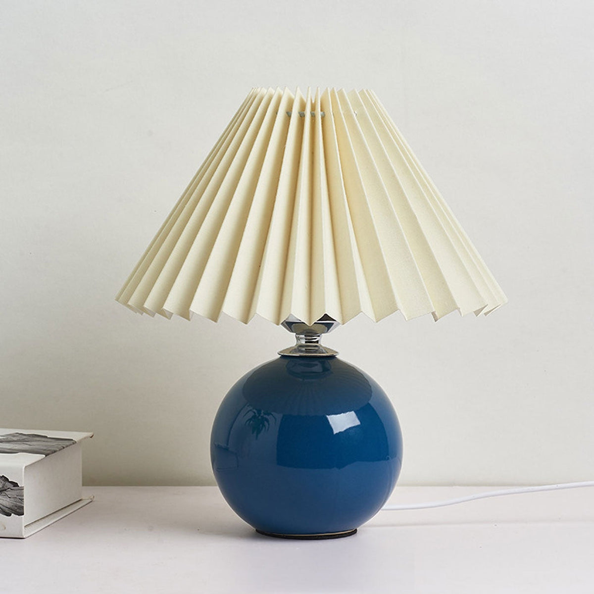 Moderne Keramik-Tischlampe mit Stoffschirm – erhältlich in vielen Farben