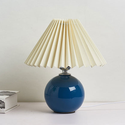 Moderne Keramik-Tischlampe mit Stoffschirm – erhältlich in vielen Farben