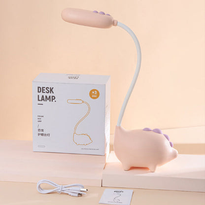 Stylische moderne Tischlampe mit integrierter LED und buntem Design