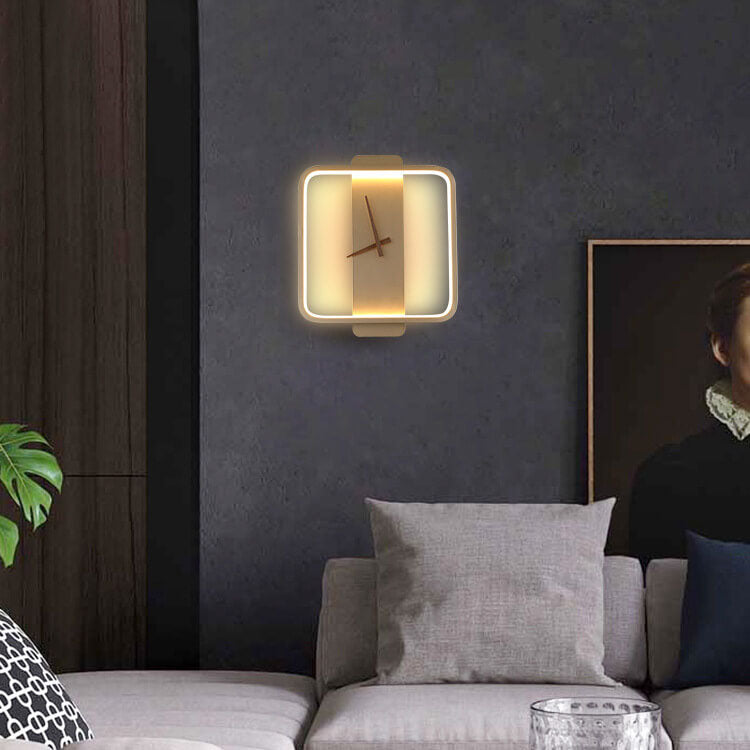 Moderne Wandleuchte – Acryl und Metall – Gold/Schwarz – LED 18W