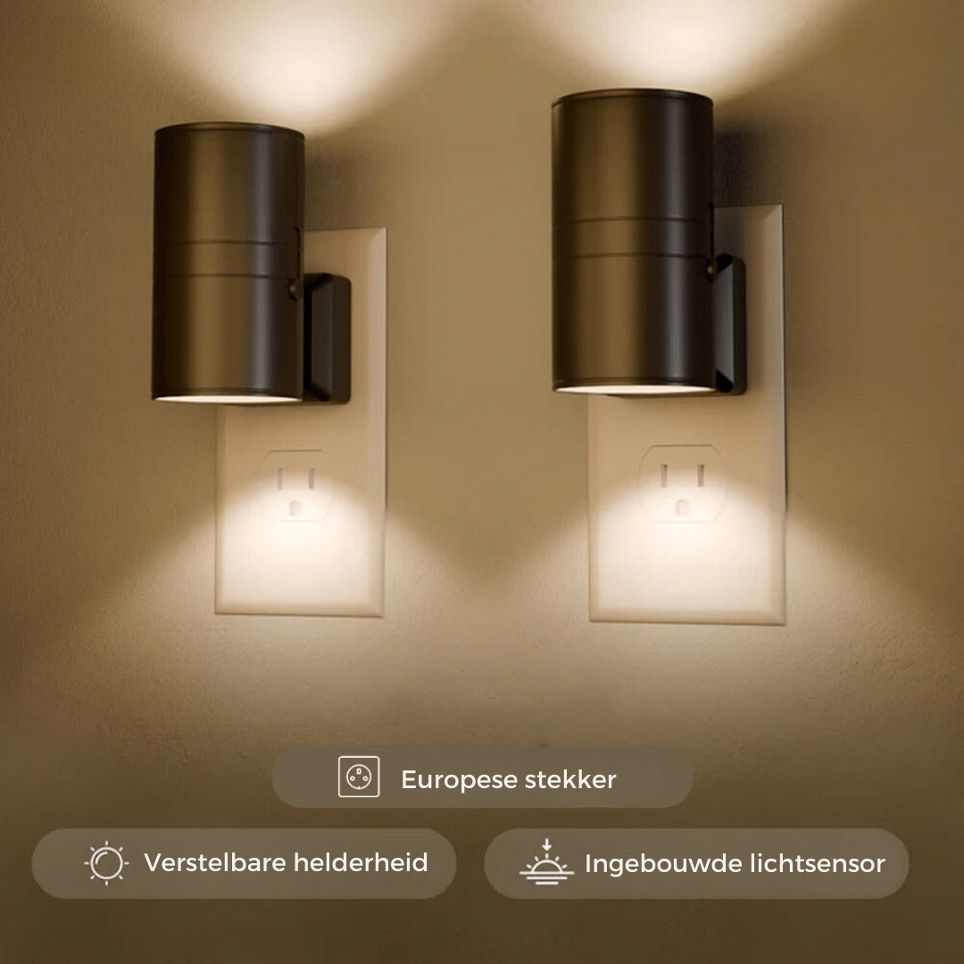 Dimmbare LED-Steckdosenlampe mit Sensor – Stilvolles Licht für moderne Räume