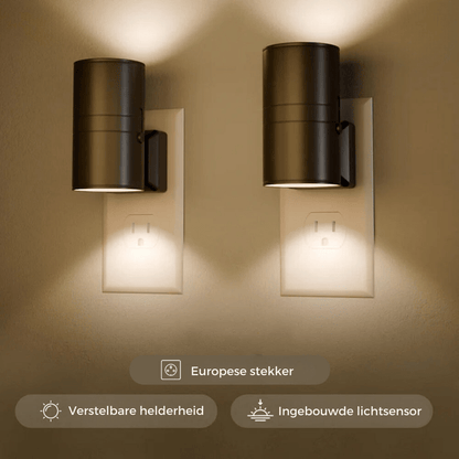Dimmbare LED-Steckdosenlampe mit Sensor – Stilvolles Licht für moderne Räume
