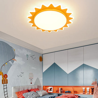 Gelbe LED-Deckenleuchte mit Acrylschirm – modernes Design