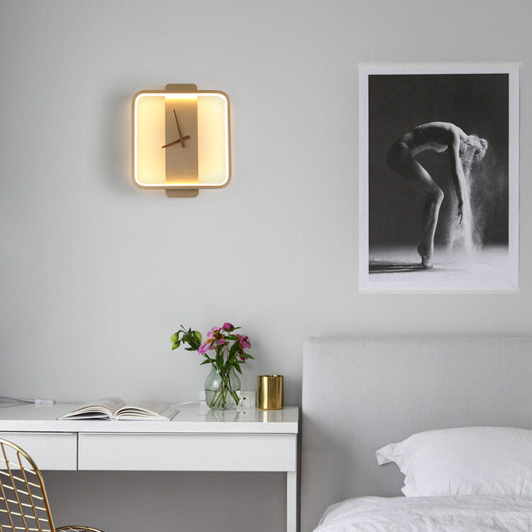 Moderne Wandleuchte – Acryl und Metall – Gold/Schwarz – LED 18W