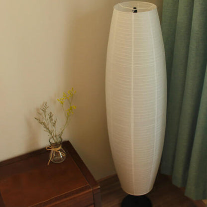 Moderne Japandi-Stehlampe mit Papierschirm
