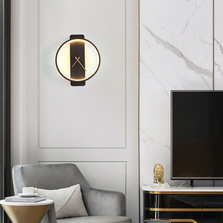 Moderne Wandleuchte – Acryl und Metall – Gold/Schwarz – LED 18W