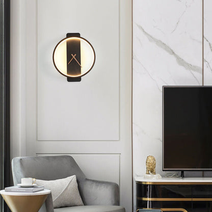 Moderne Wandleuchte – Acryl und Metall – Gold/Schwarz – LED 18W