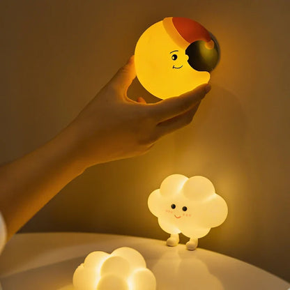 Süße Kinder-Nachtlichter – Stern, Mond und Wolke