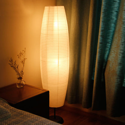 Moderne Japandi-Stehlampe mit Papierschirm