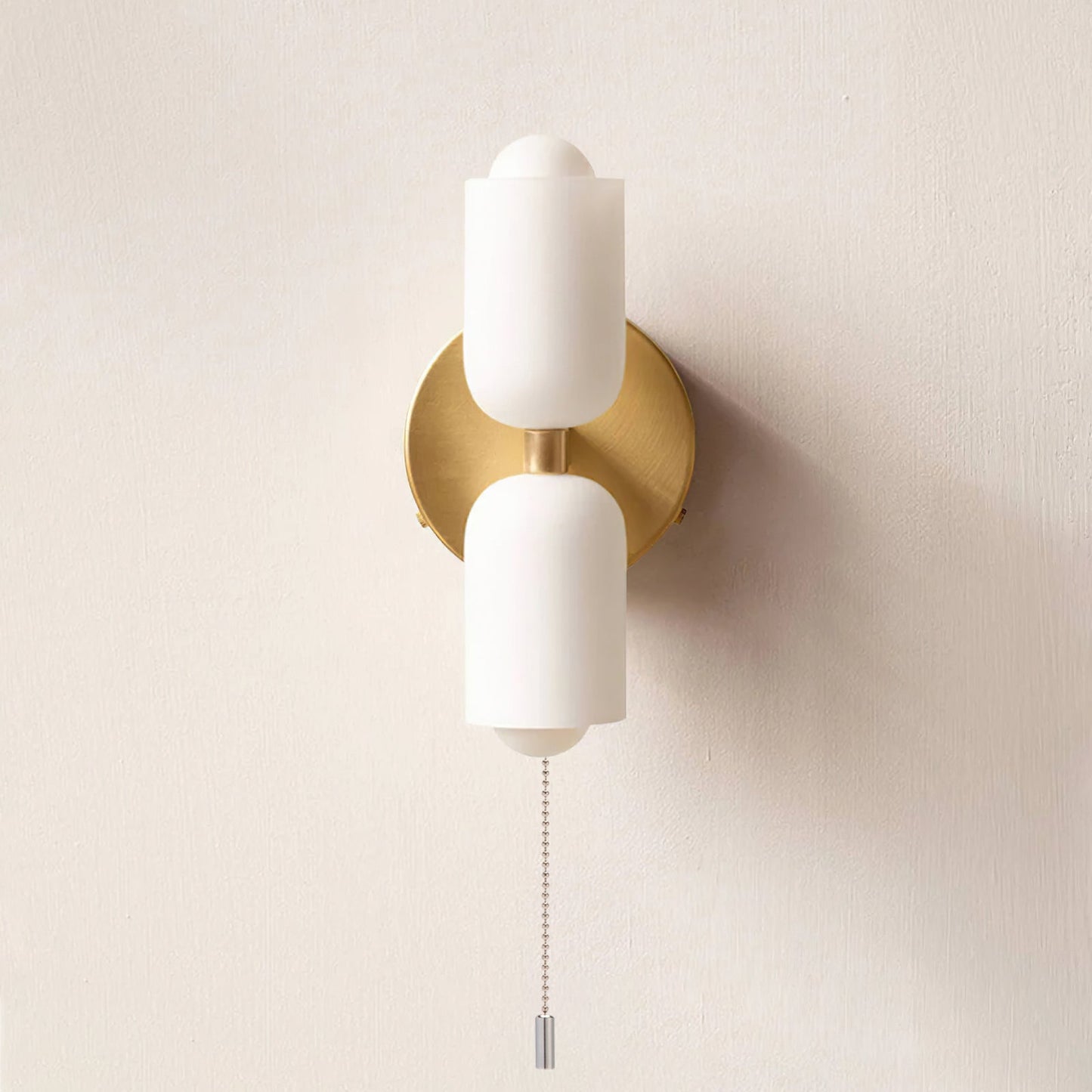 Döle – Moderne Wandlampe mit doppeltem Glasschirm (E14, für Innenräume)
