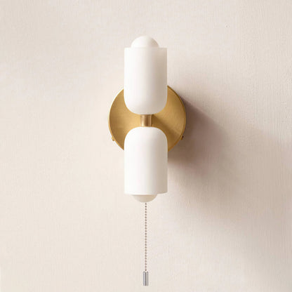 Döle – Moderne Wandlampe mit doppeltem Glasschirm (E14, für Innenräume)