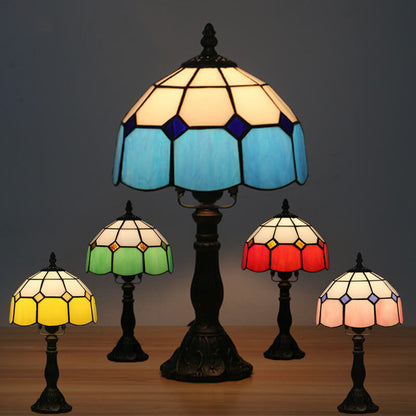 Designer-Tischlampe – Handgefertigtes Tiffany-Glas in verschiedenen Farben