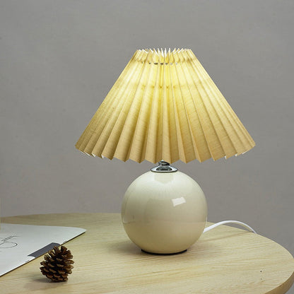 Moderne Keramik-Tischlampe mit Stoffschirm – erhältlich in vielen Farben